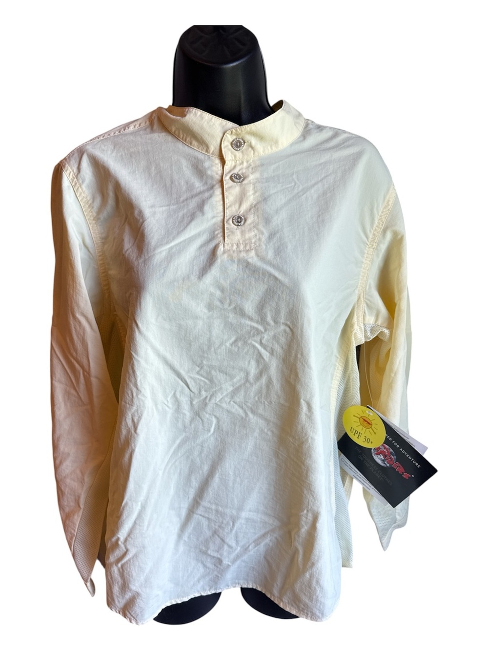 RailRiders Adventure Top in Pale Yellow, size Small